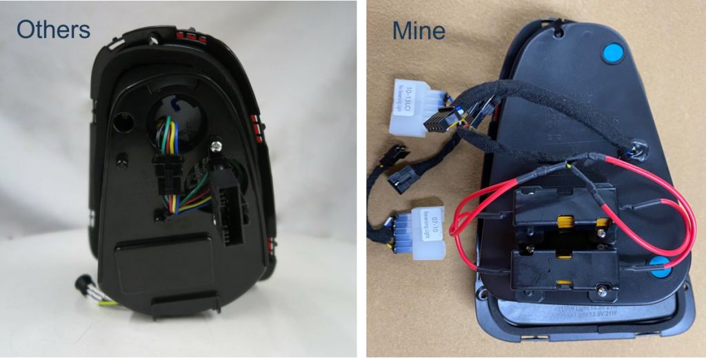 Tailllight comparison rear