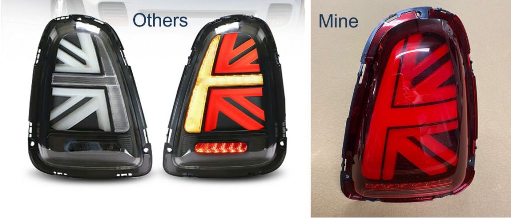 Taillight comparison front